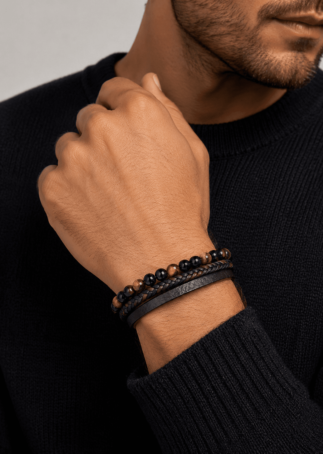 Lederarmband Raven Echo