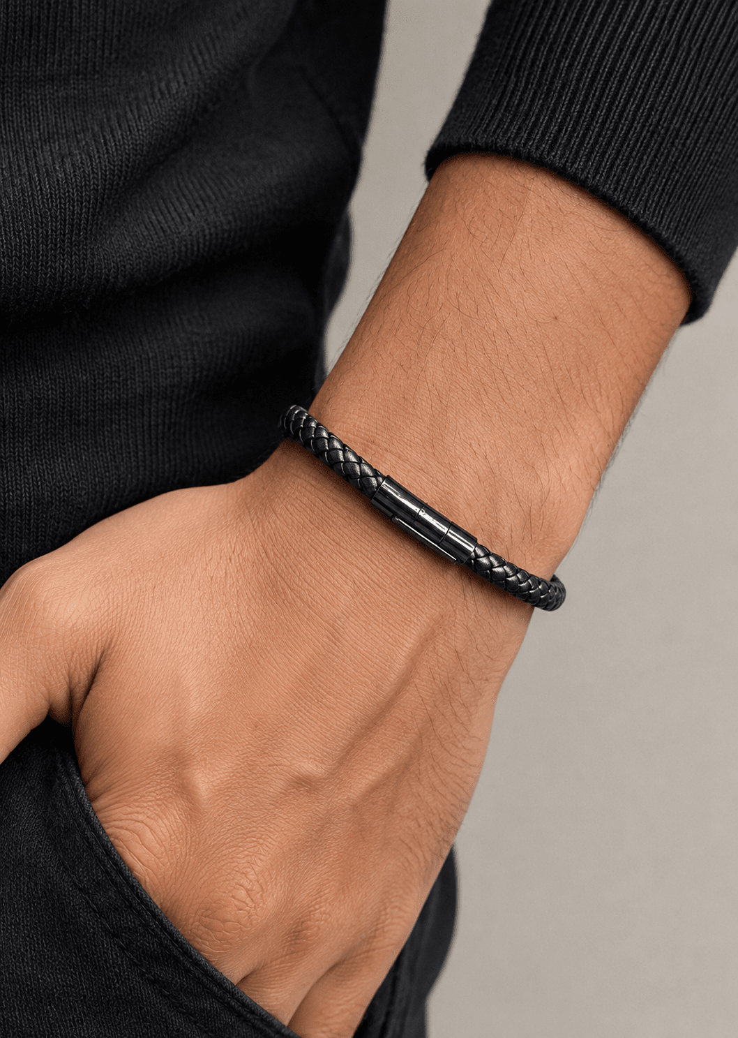 Lederarmband Crimson Edge