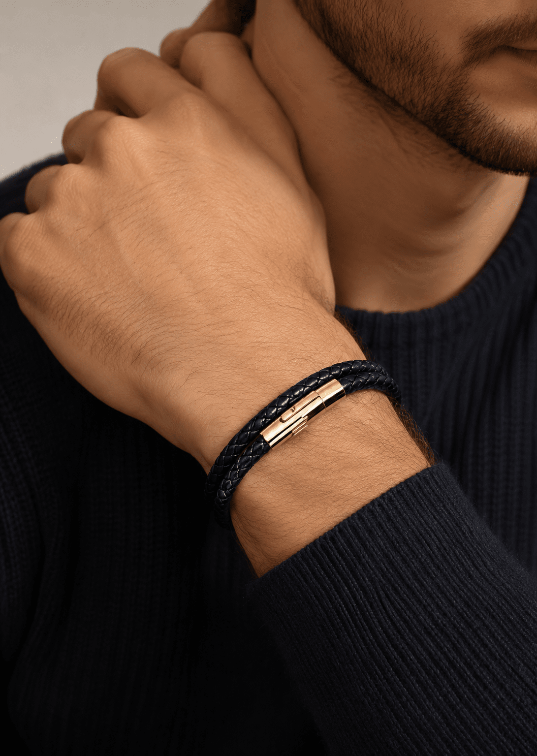 Lederarmband Titan Lattice