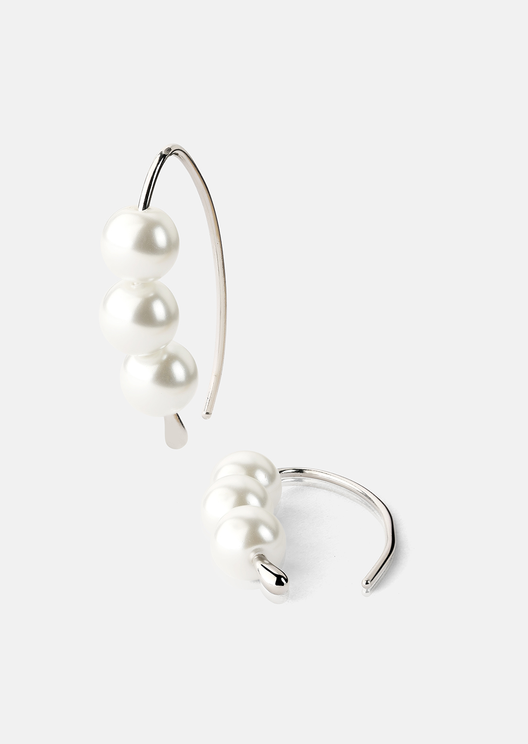Ohrring Pearl Arc - Versilbert