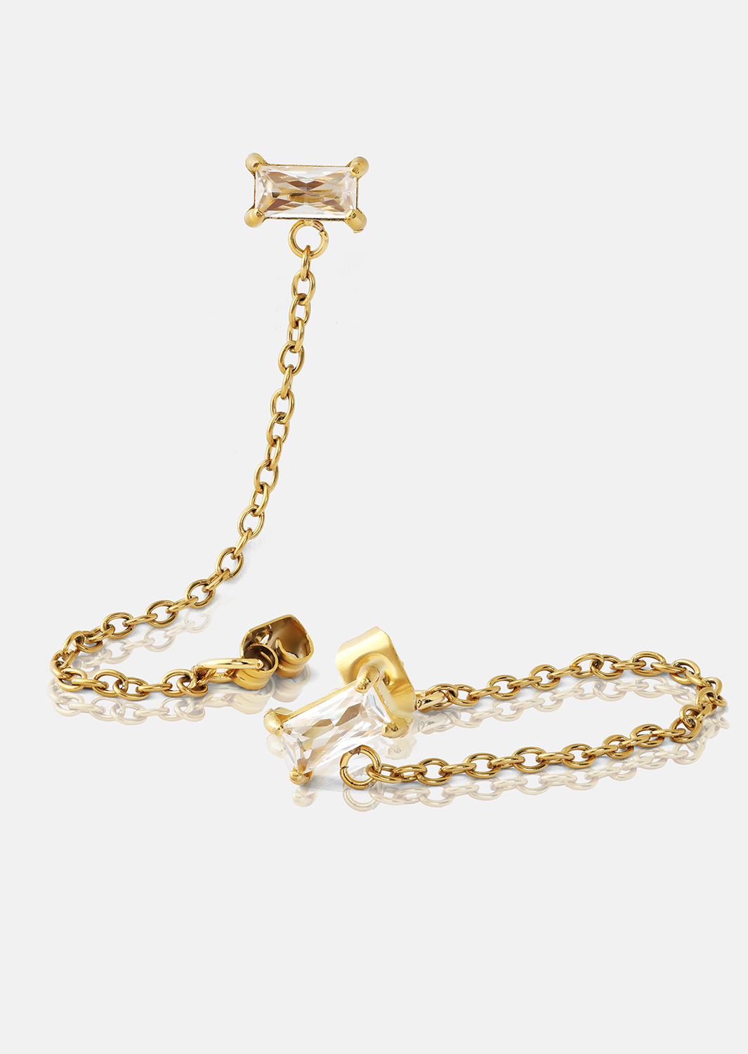 Ohrring Light Crystal Drip - 18k Vergoldet