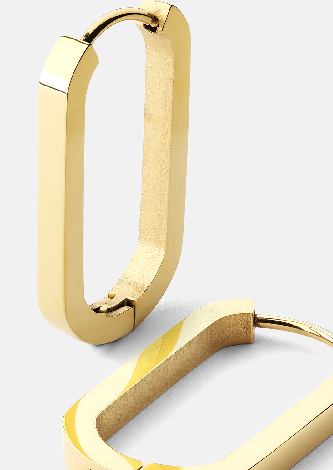 Ohrring Edge Hoops - 18k Gold Plated
