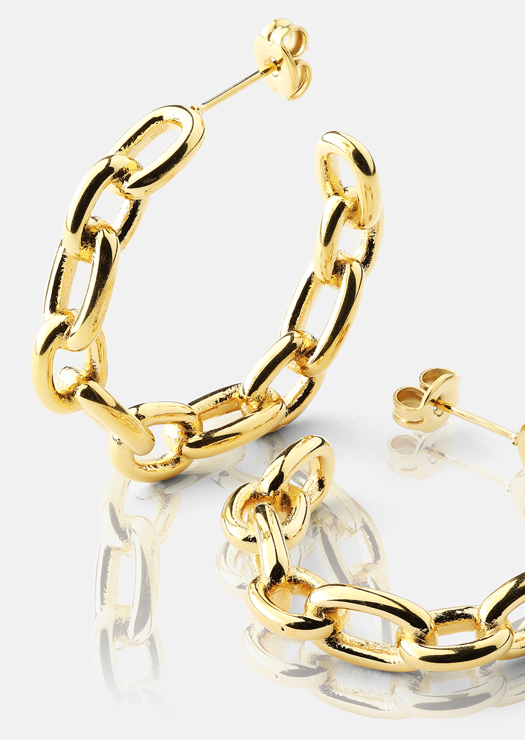 Ohrring Chain Bold - 18k Vergoldet