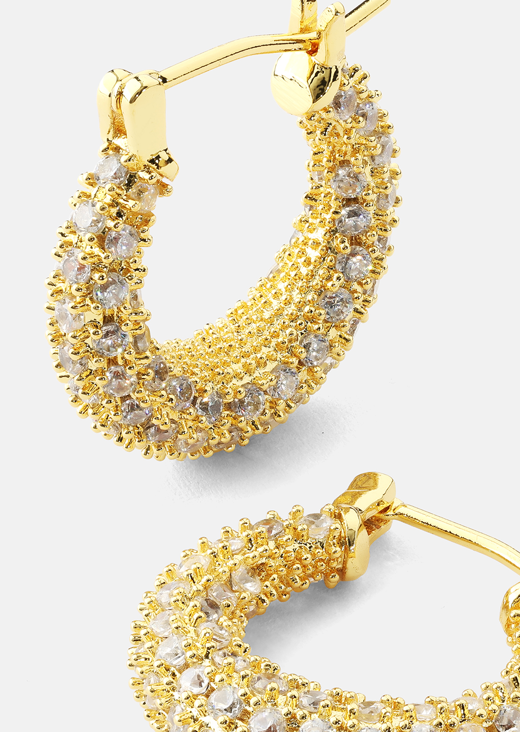 Ohrring Crystal Circle - 18k Vergoldet
