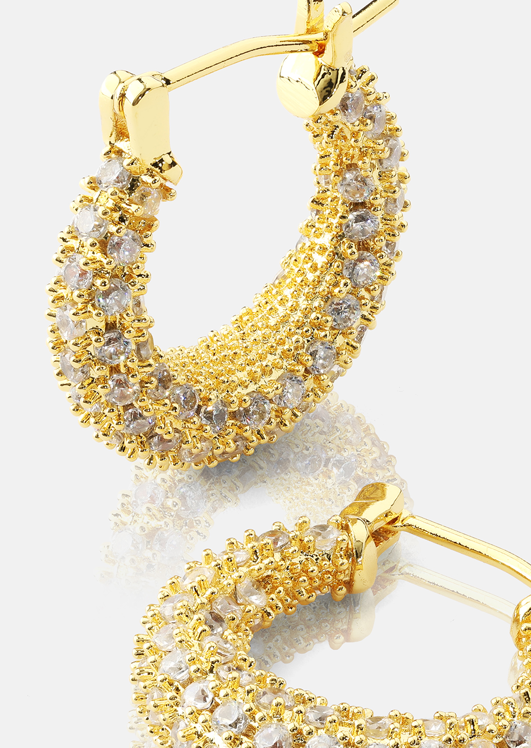 Ohrring Crystal Circle - 18k Vergoldet