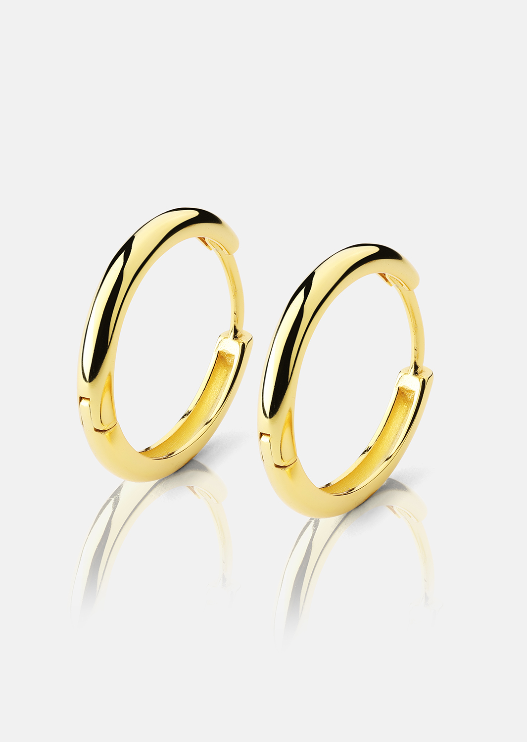 Ohrring Shine Hoops - 18k Vergoldet