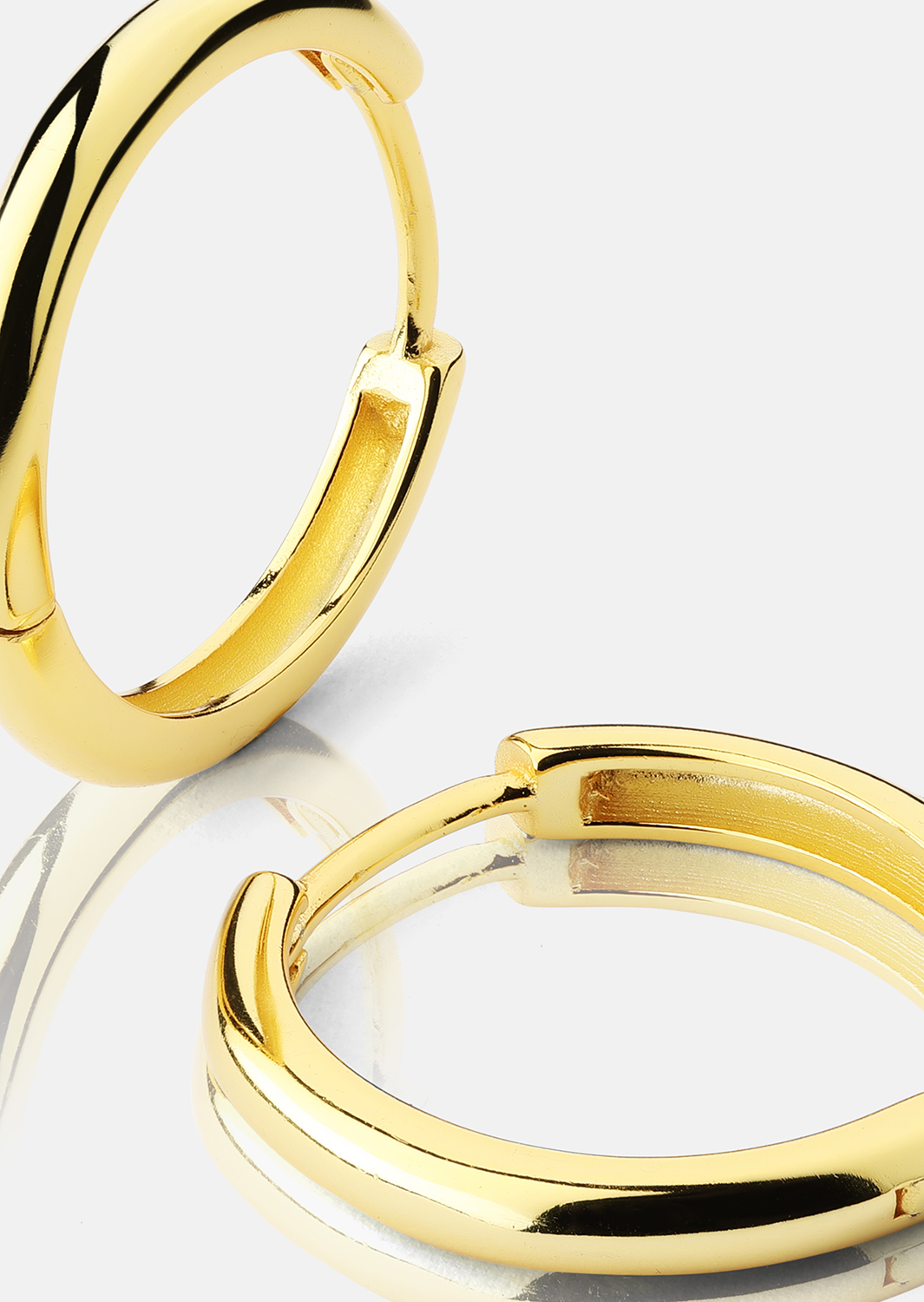 Ohrring Shine Hoops - 18k Vergoldet