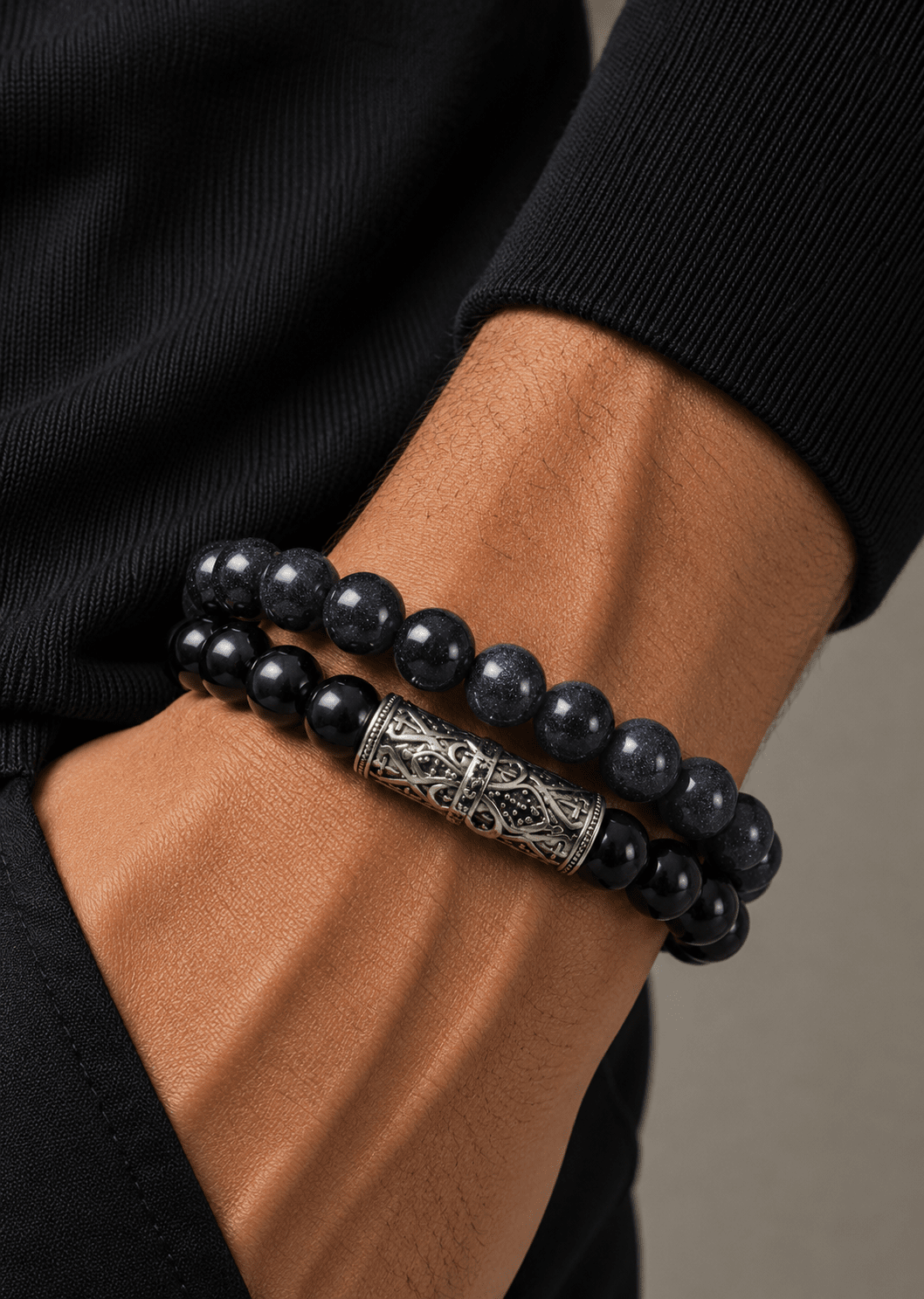 Perlenarmband Midnight Nexus