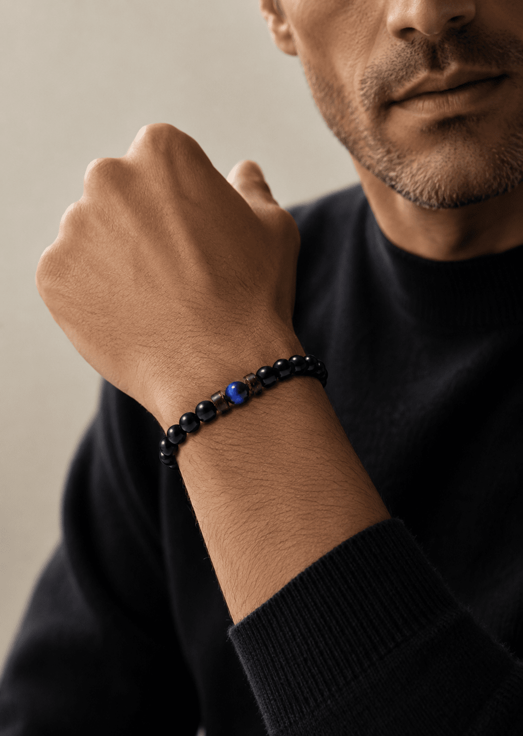 Perlenarmband Obsidian Axis