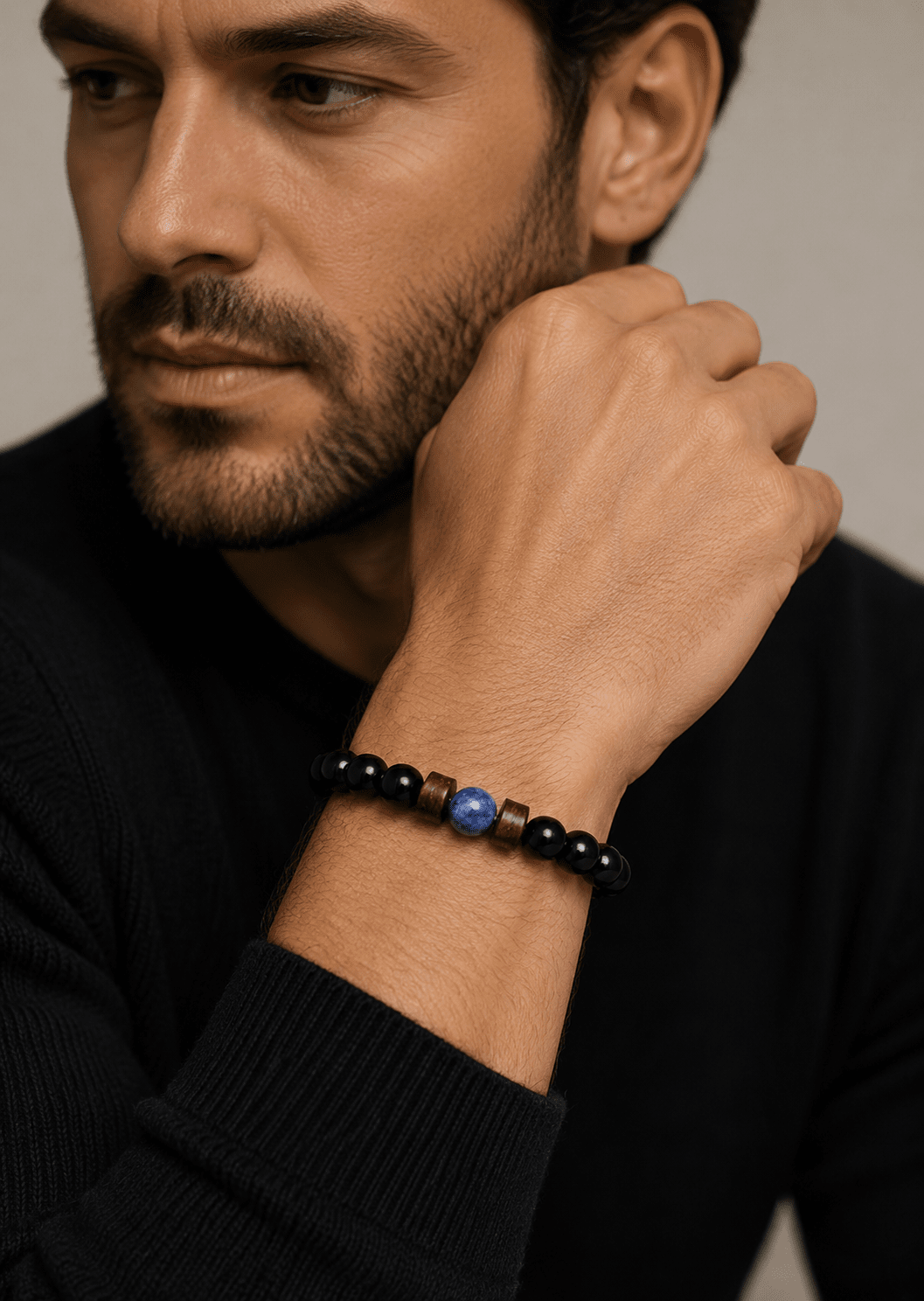 Perlenarmband Obsidian Forge