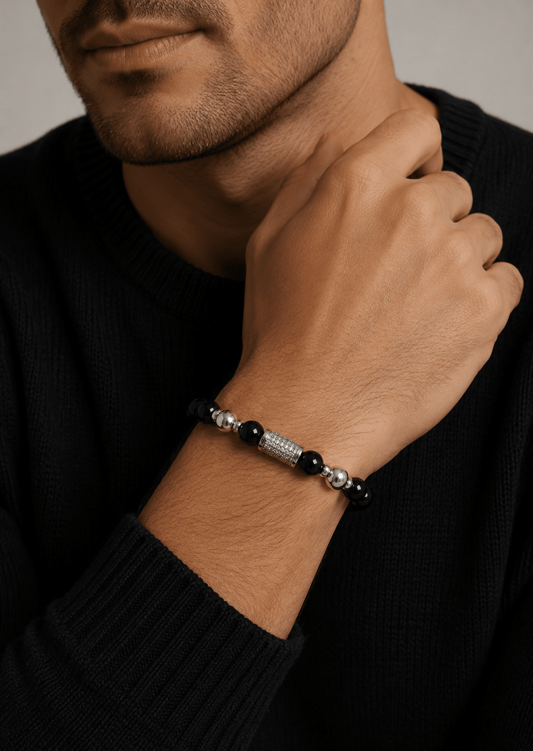 Perlenarmband Obsidian Valor