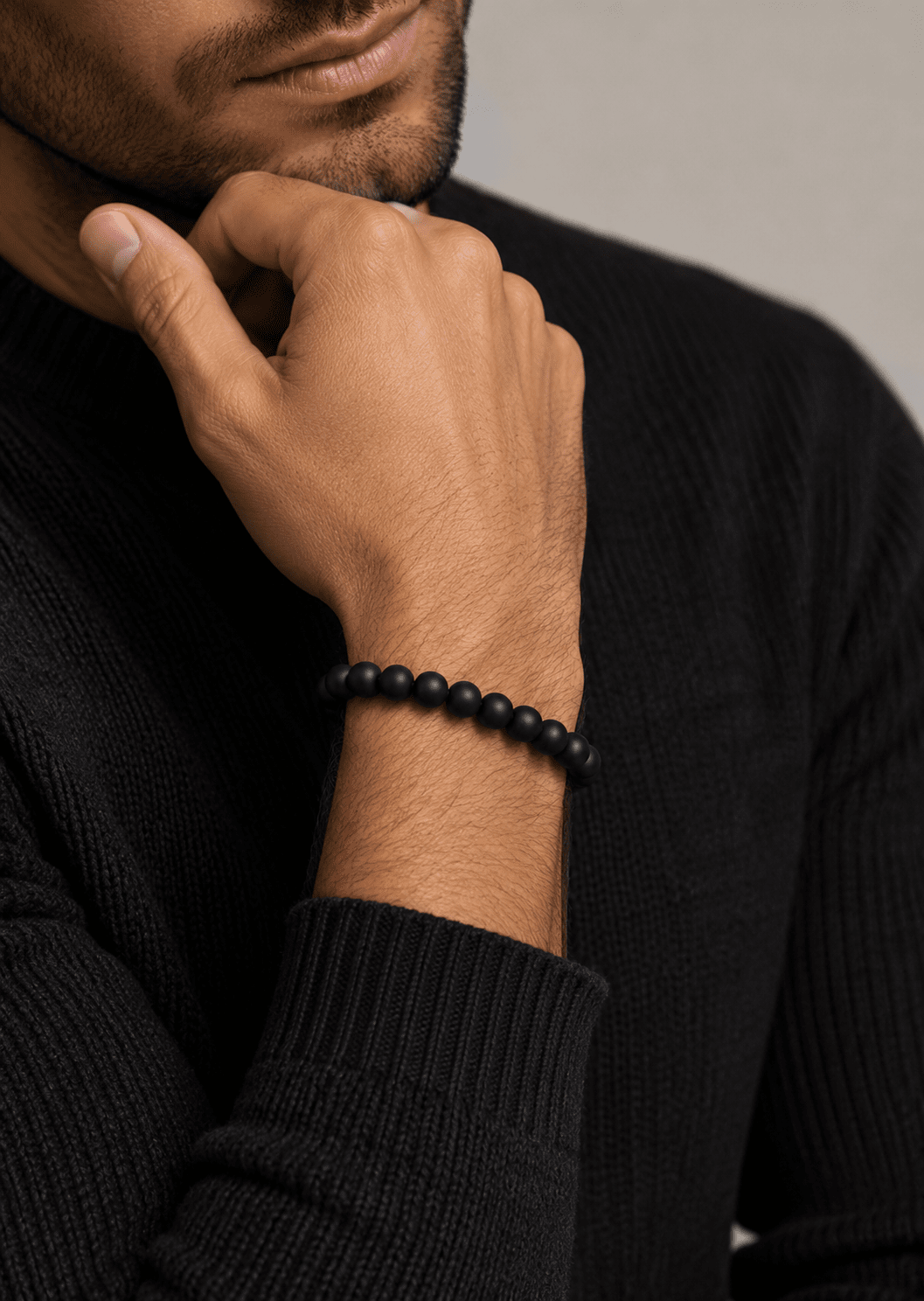 Perlenarmband Obsidian Whisper