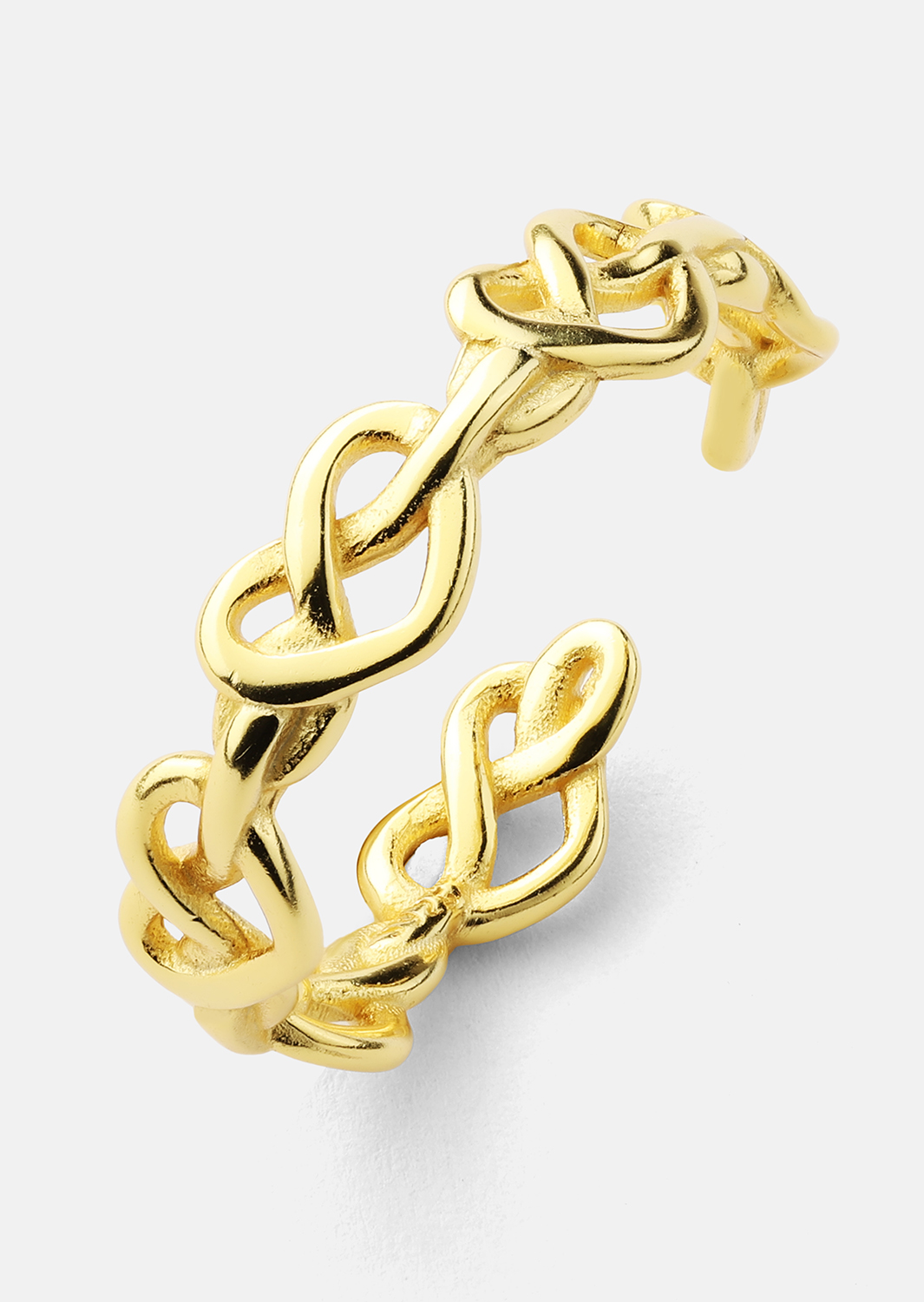 Ring Heart Link- 18k Vergoldet