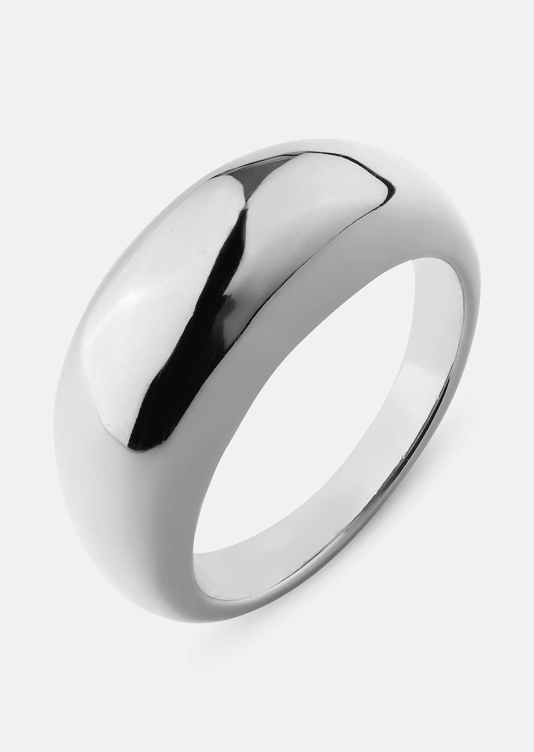 Golden Bold Ring - Versilbert