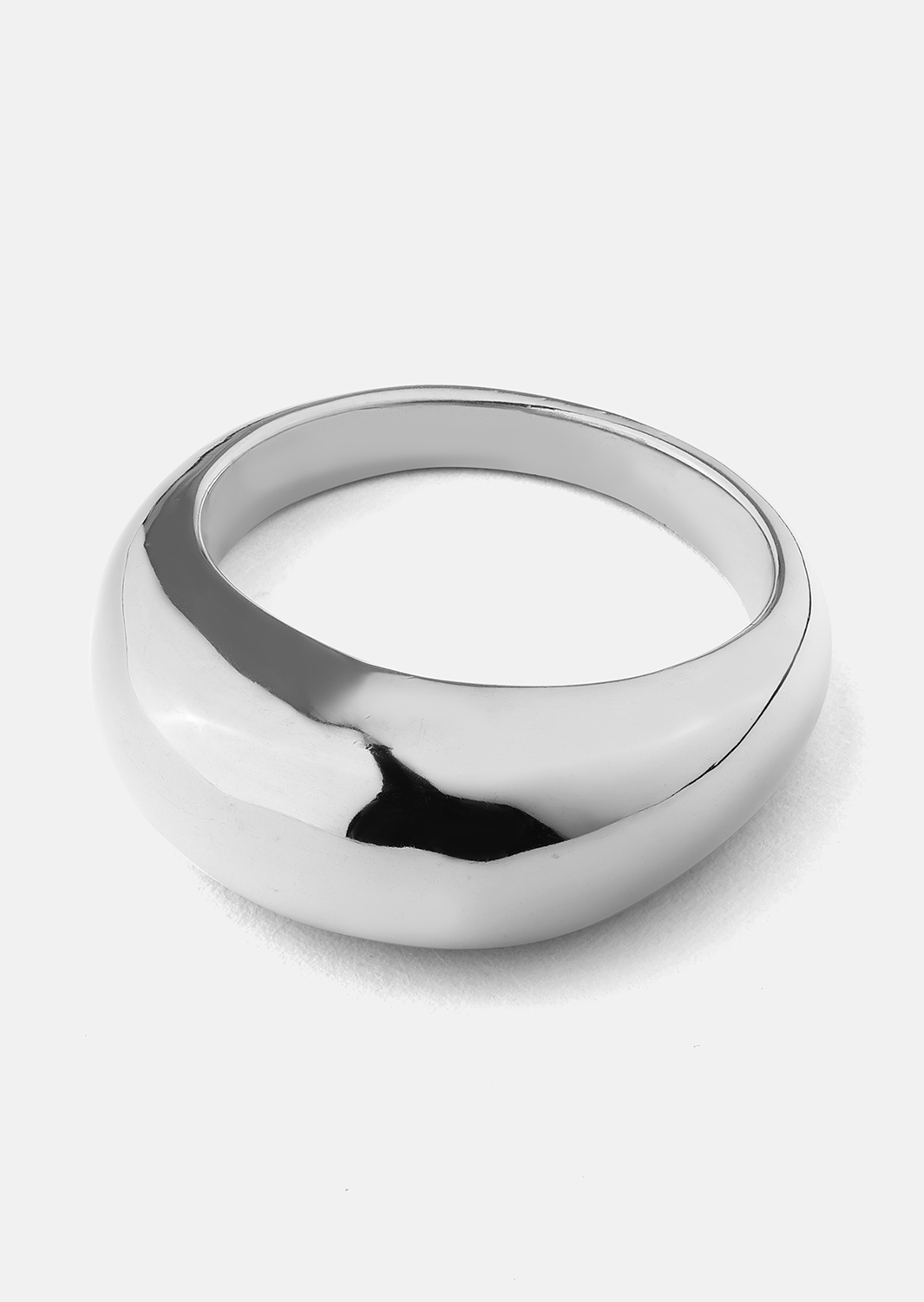 Golden Bold Ring - Versilbert