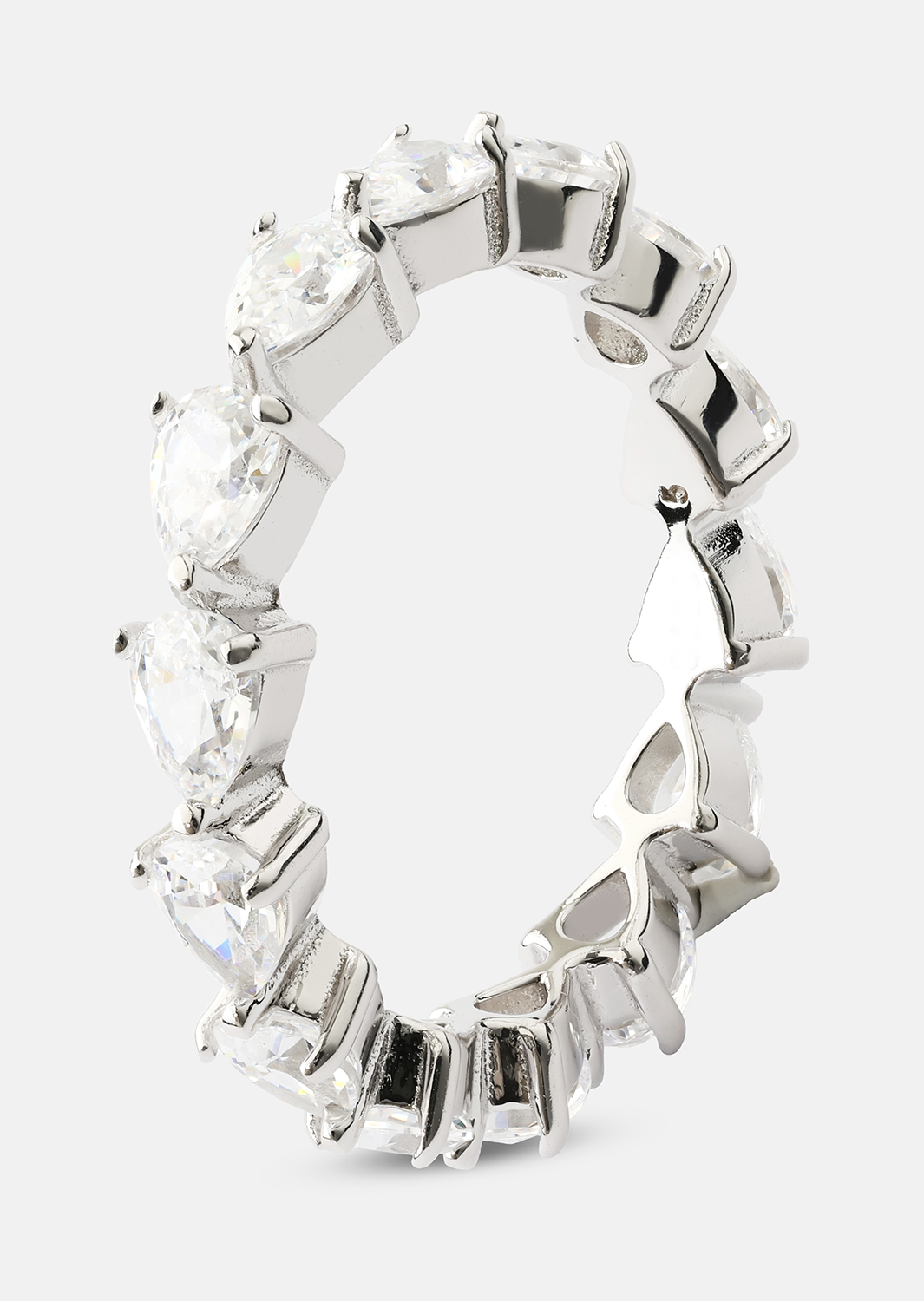 Bezel Glimmer Ring - Versilbert