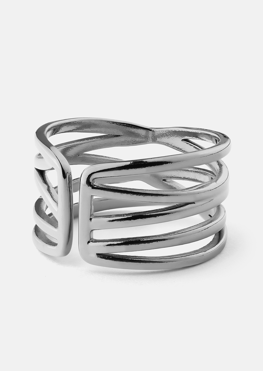 Ring Silver Maze - Versilbert