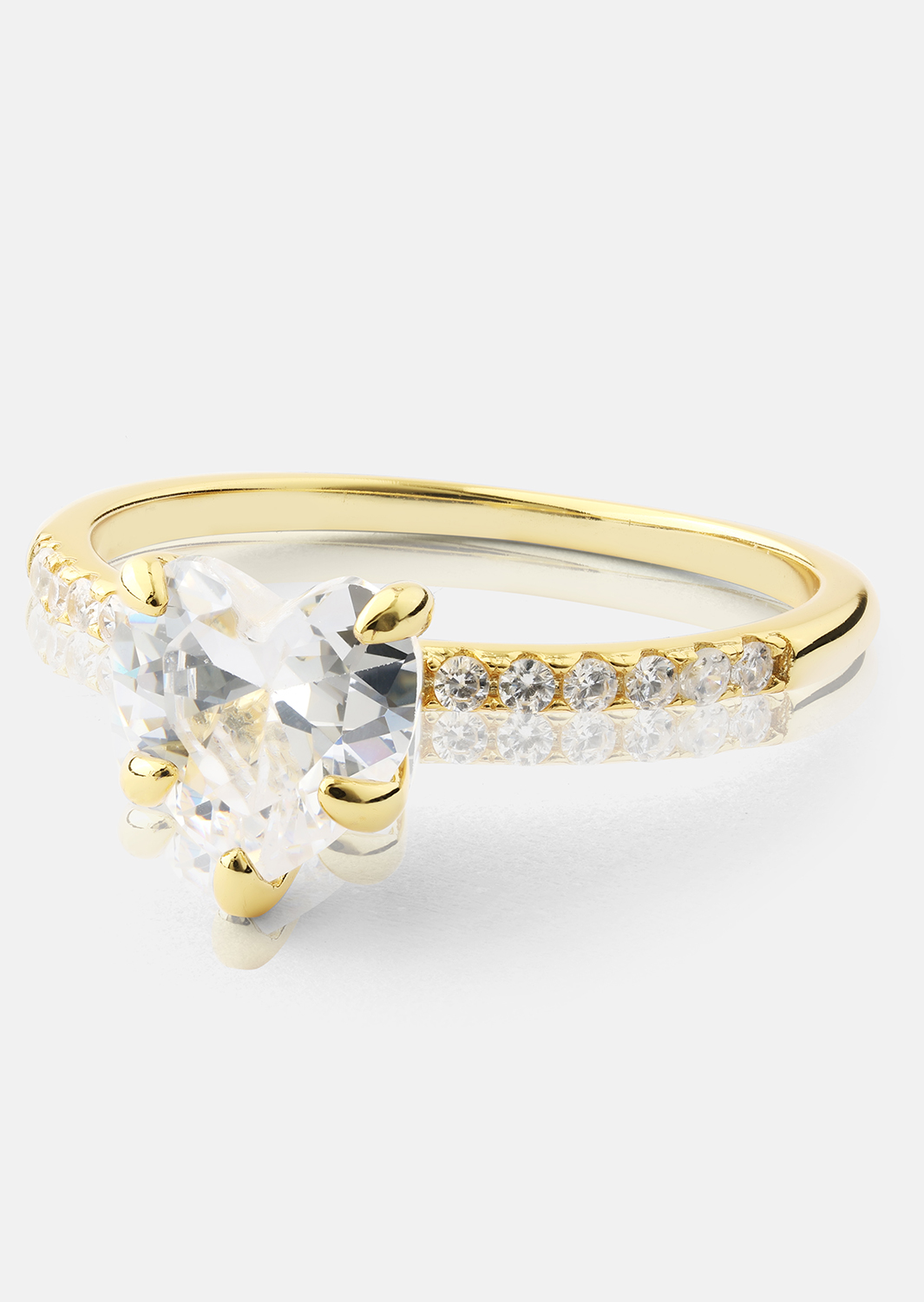 Heartlight Solitaire Ring - 18k Vergoldet
