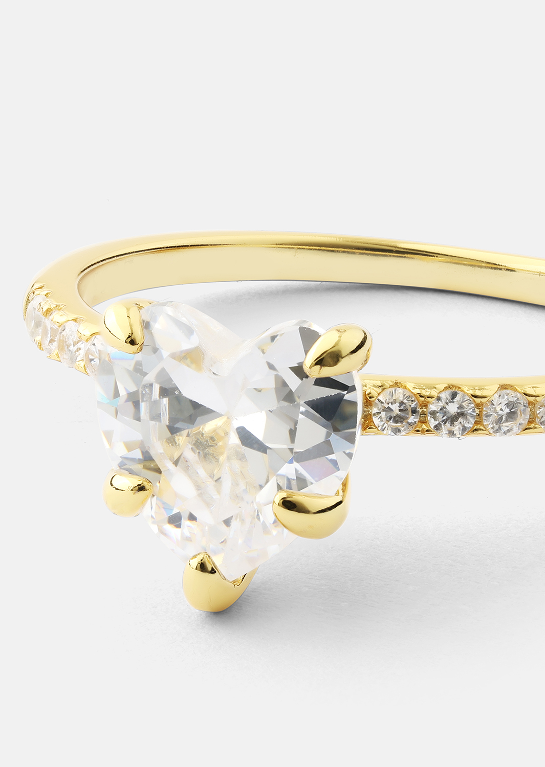 Heartlight Solitaire Ring - 18k Vergoldet