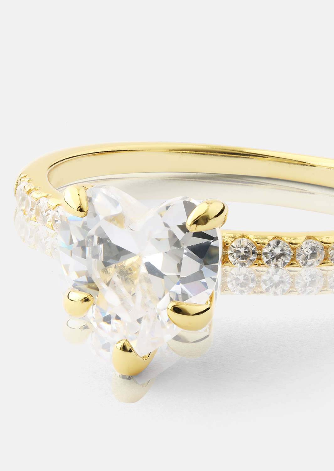 Heartlight Solitaire Ring - 18k Vergoldet