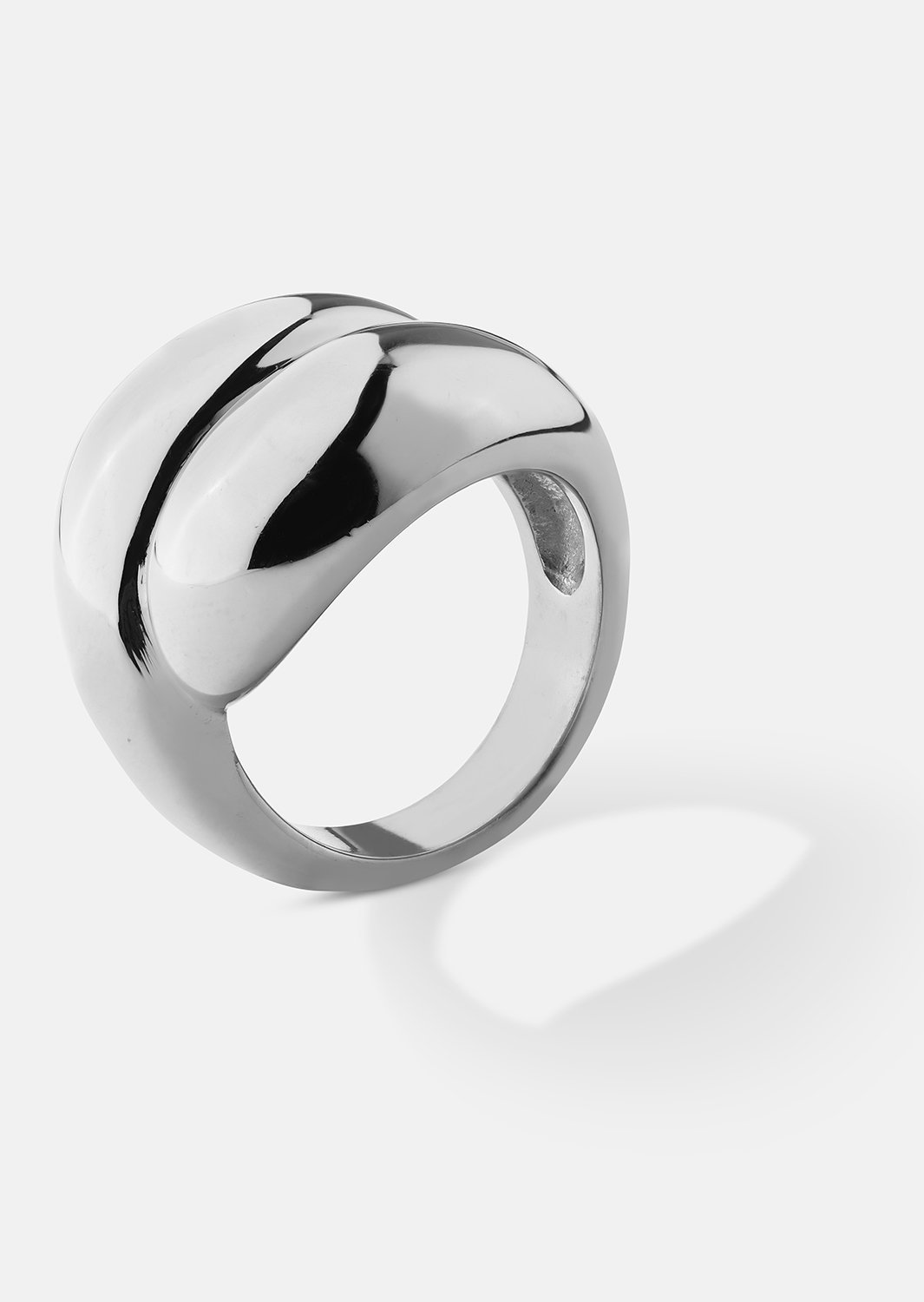 Ring Bold Flow - 18k Versilbert