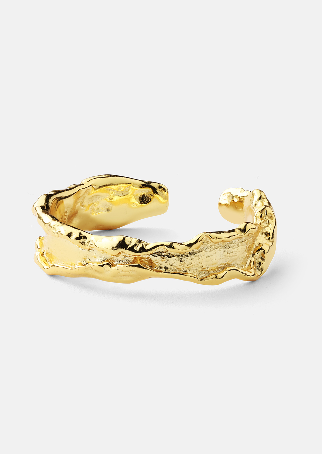 Ring Raw Texture - 18k vergoldet