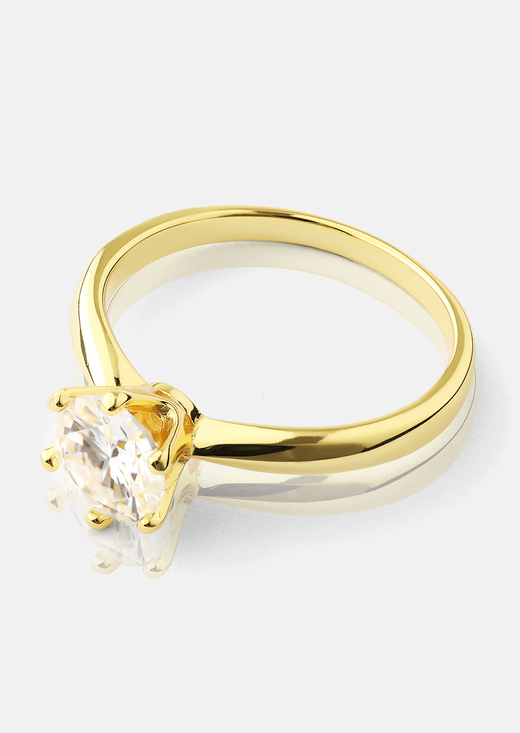 Ring Solitaire - 18K Vergoldet