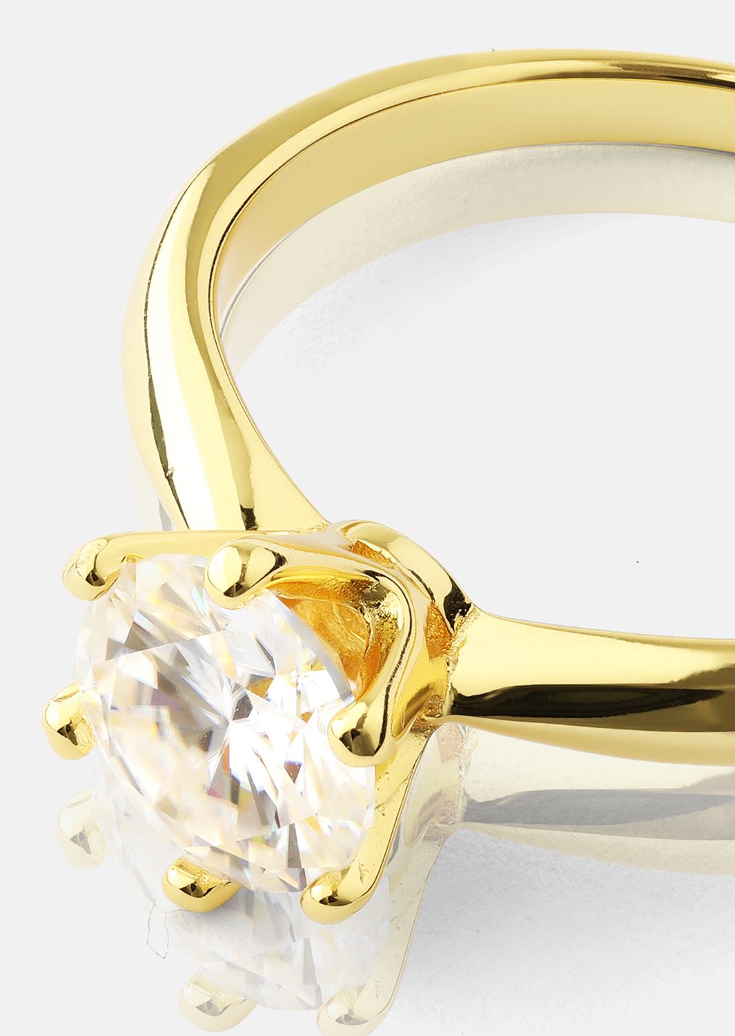 Ring Solitaire - 18K Vergoldet