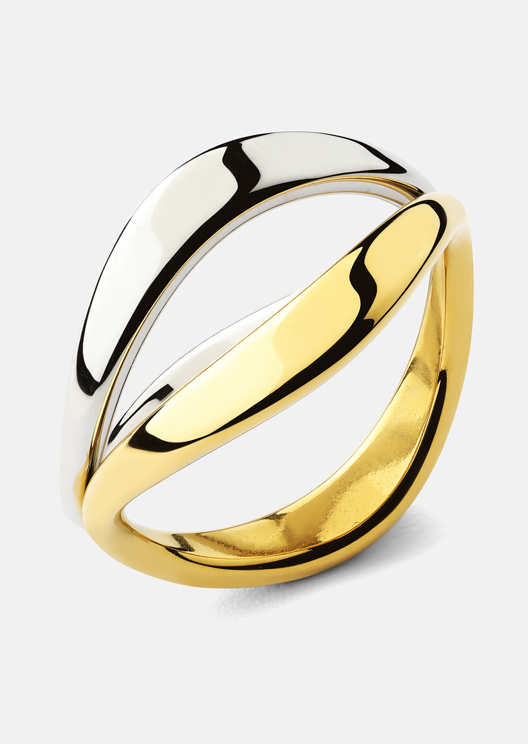 Ring Bicolor Wave - 18k Vergoldet