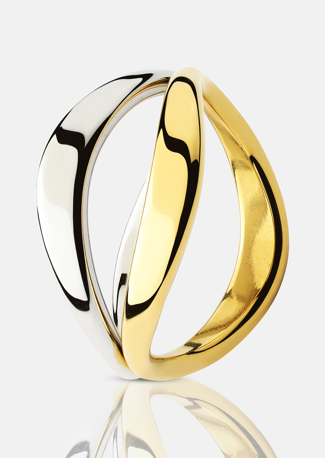 Ring Bicolor Wave - 18k Vergoldet