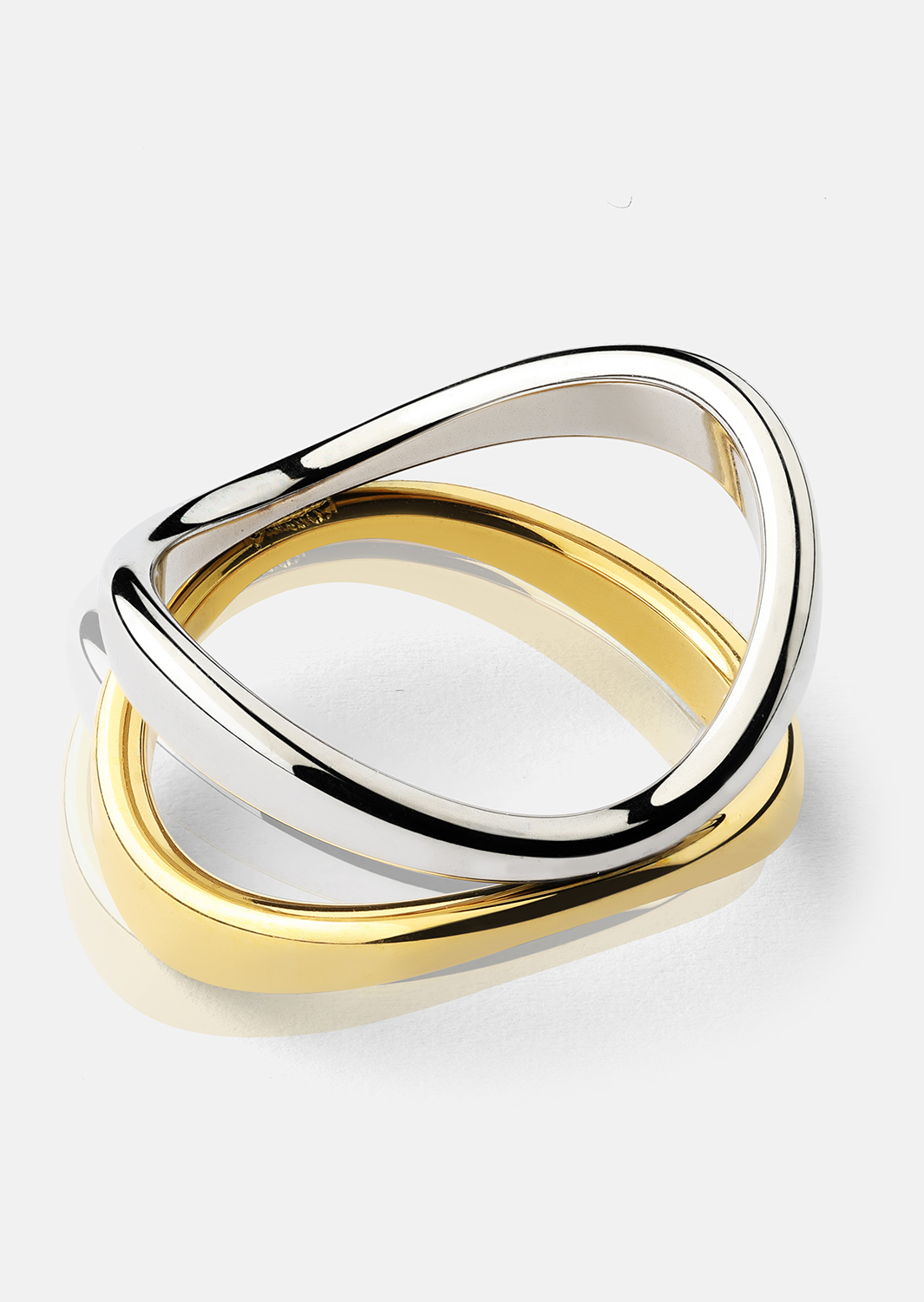 Ring Bicolor Wave - 18k Vergoldet